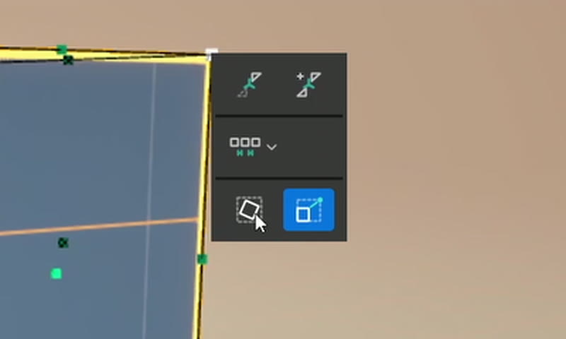 The corner menu with Icon-Only Menu switched on